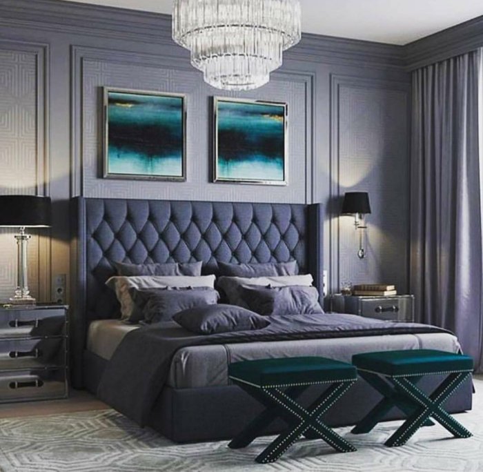 Мужская спальня в стиле Неоклассика