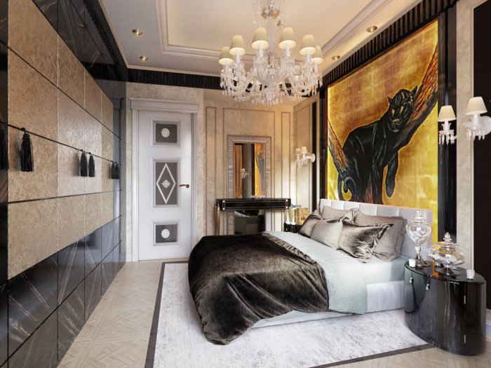 Комната в стиле ар-деко для мужчины