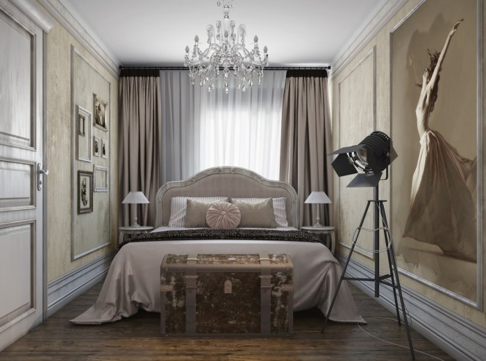Спальня для мужчины в классическом стиле