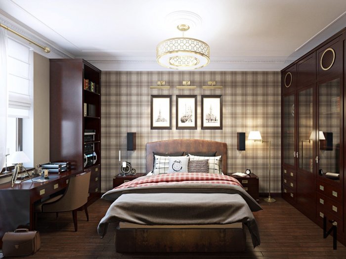 Комната мужчины в классическом стиле