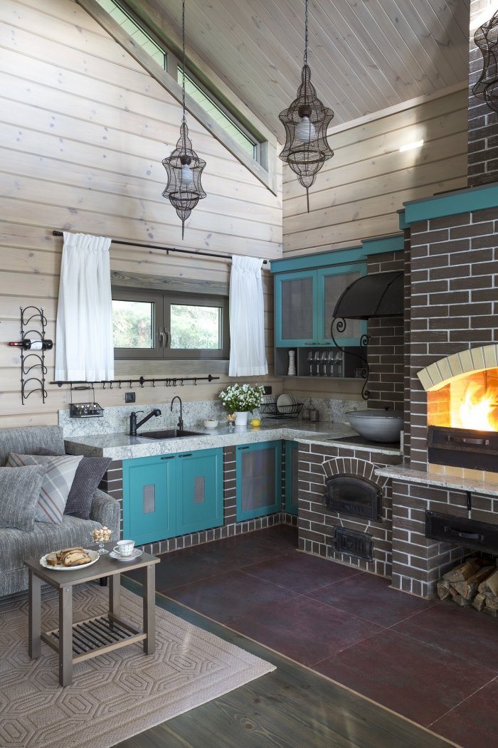 Кухня гостиная на даче