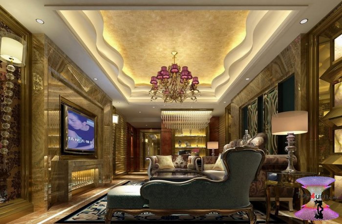 Натяжной потолок в стиле арт деко