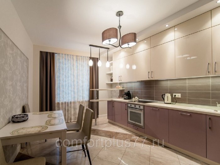 Кухня в бежевых тонах