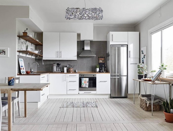 Холодильник в скандинавском стиле