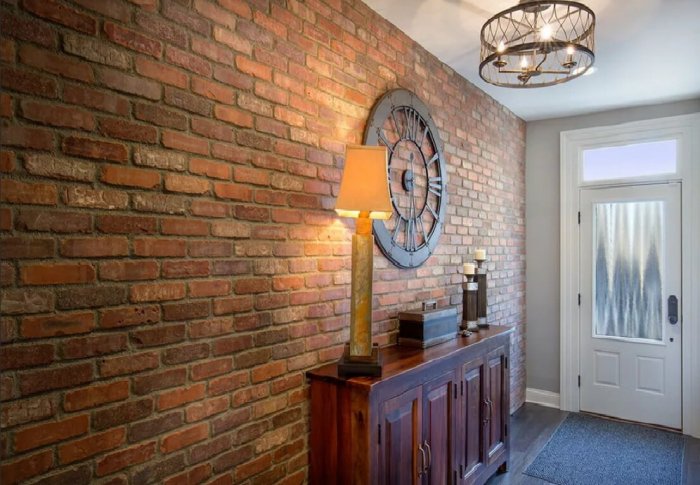 Декоративные кирпичики в интерьере