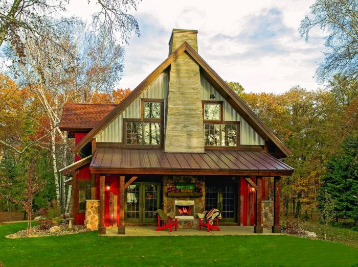 Дом в стиле Кантри снаружи