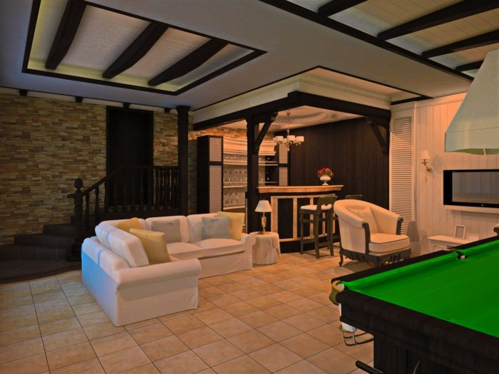 Проекты домов с бильярдной комнатой