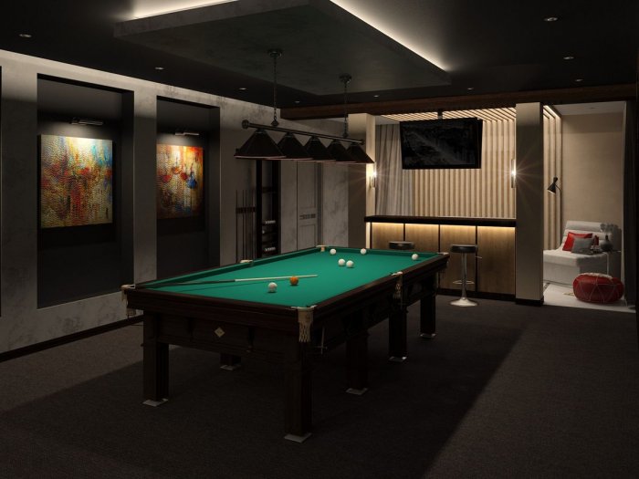 Бильярдная в коттедже