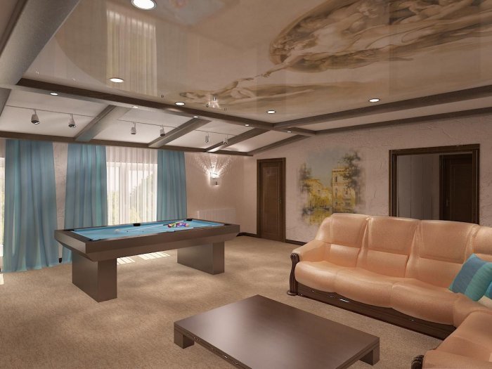 Бильярдная комната в частном доме дизайн 2021