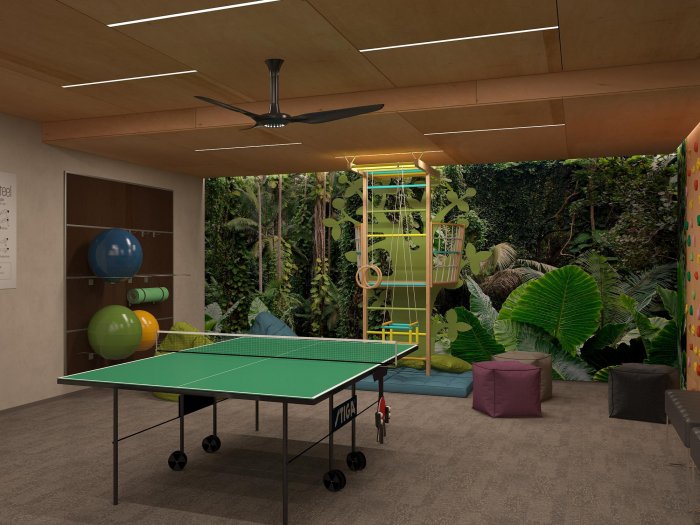 Теннисная комната в доме