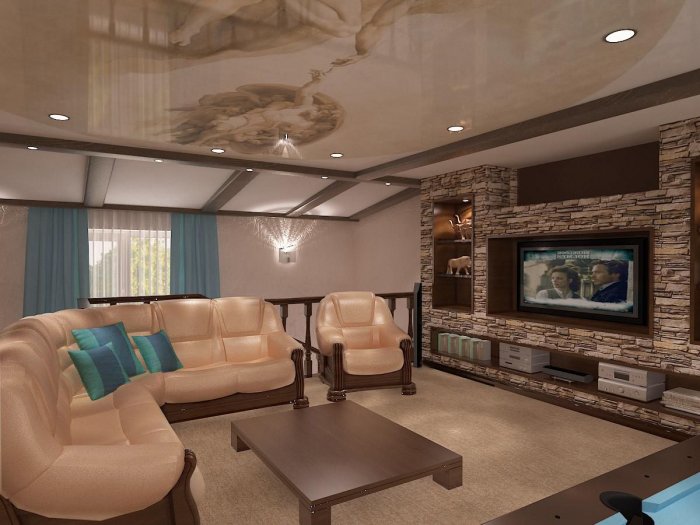 Интерьер комнаты отдыха в доме