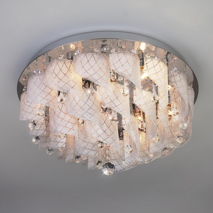 Люстра Eurosvet Cascade хром/белый 80117/8