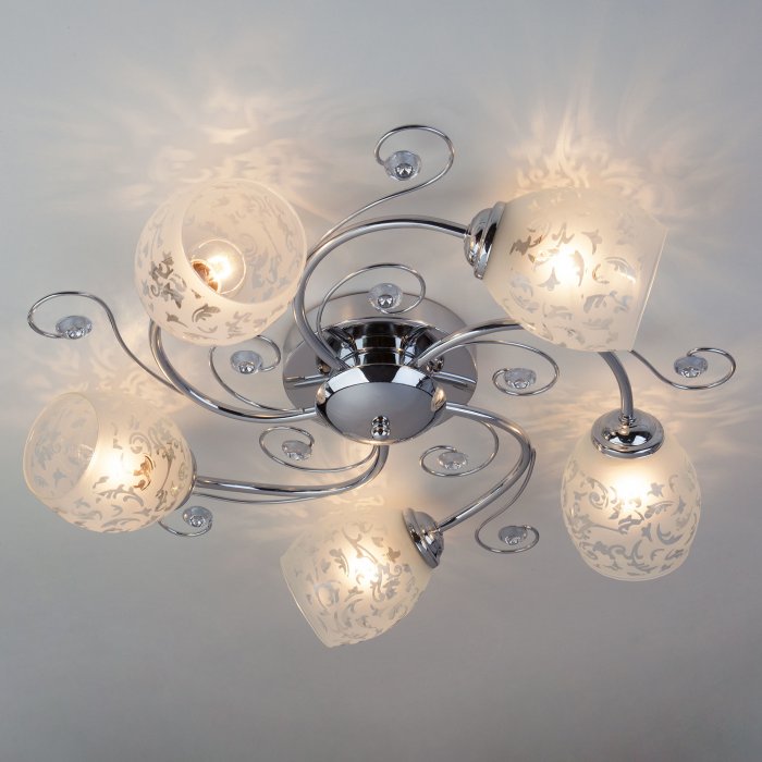 9677/5 Хром Eurosvet Roksana накладная люстра