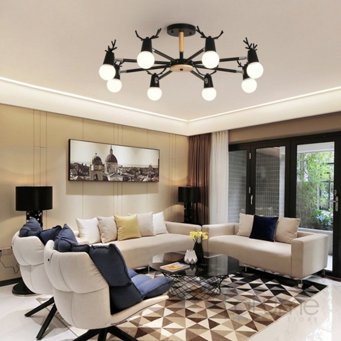 Стильные люстры для гостиной