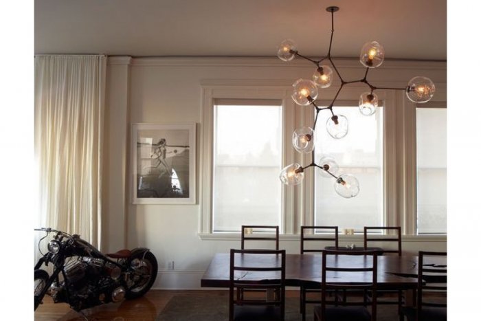 Люстра Lindsey Adelman branching Bubble Chandelier 8 Black