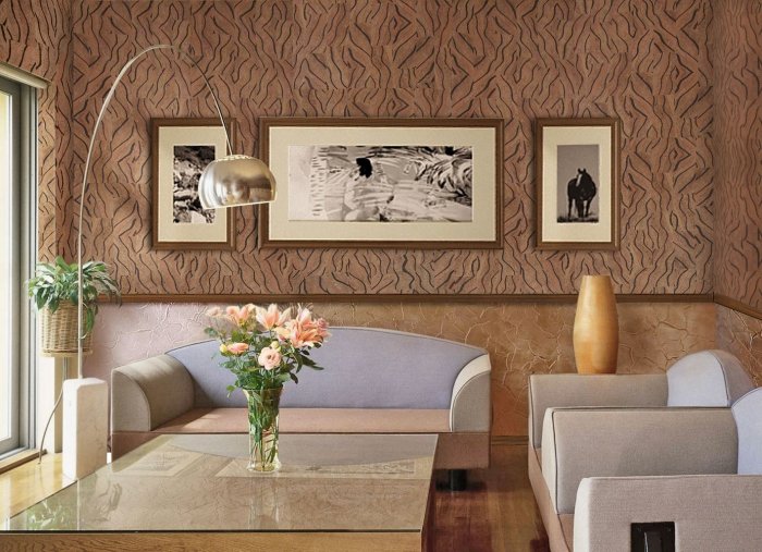 Пробковое покрытие для стен в интерьере