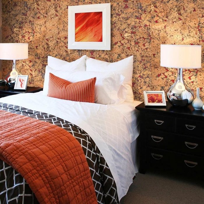 Настенная пробка в интерьере