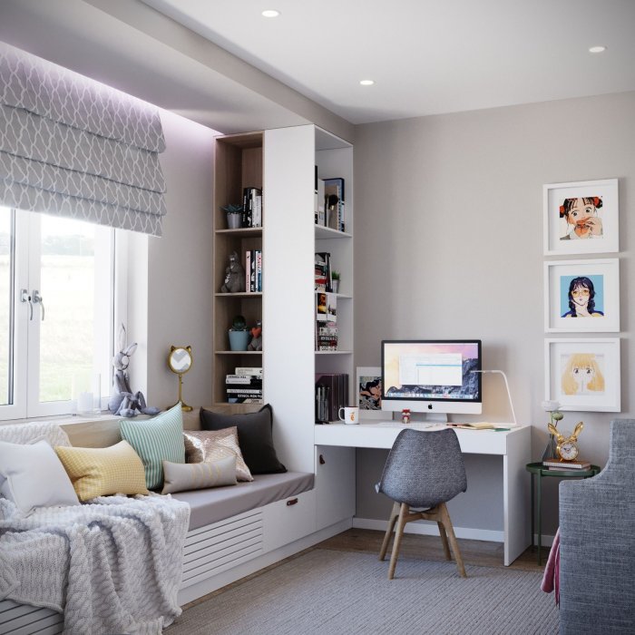 Расстановка мебели в комнате подростка