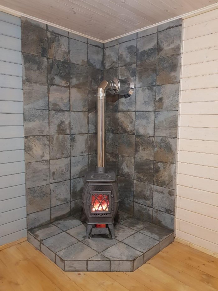 Печь-камин отопительно-варочная Бахта