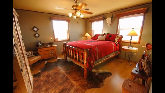 Спальня в стиле вестерн