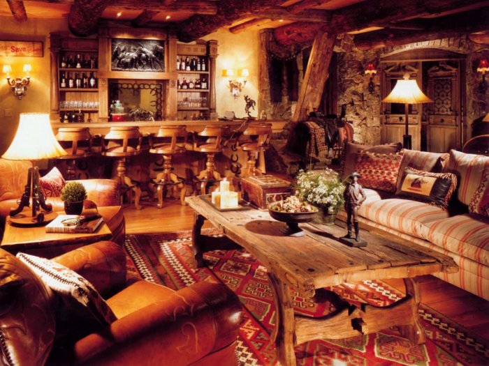 Рустик в интерьере