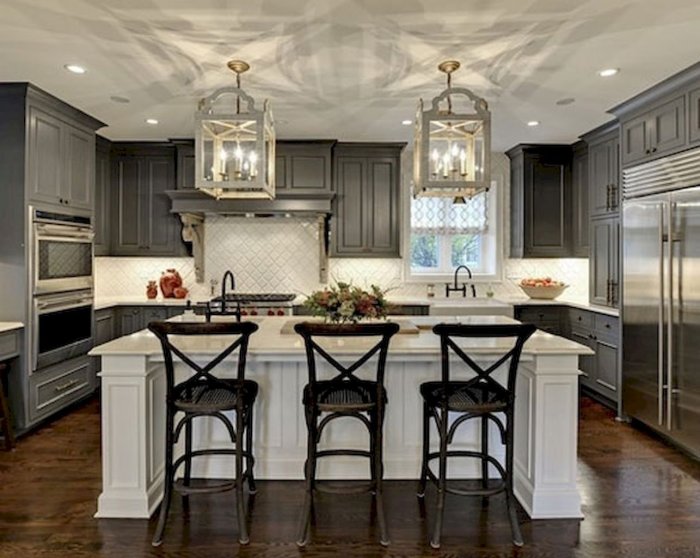 Американская кухня интерьер