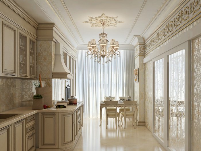 Интерьер кухни в классическом стиле