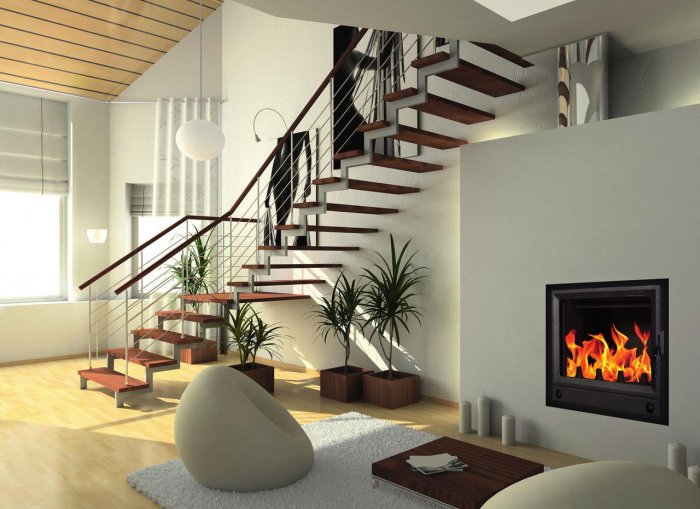 Современные лестницы в интерьере