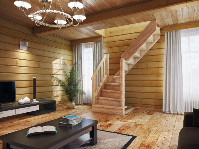 Гостия в деревянном доме