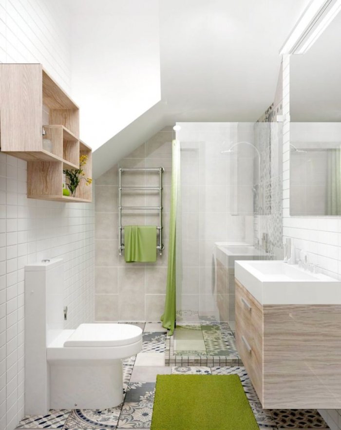 Проект ванной комнаты с туалетом