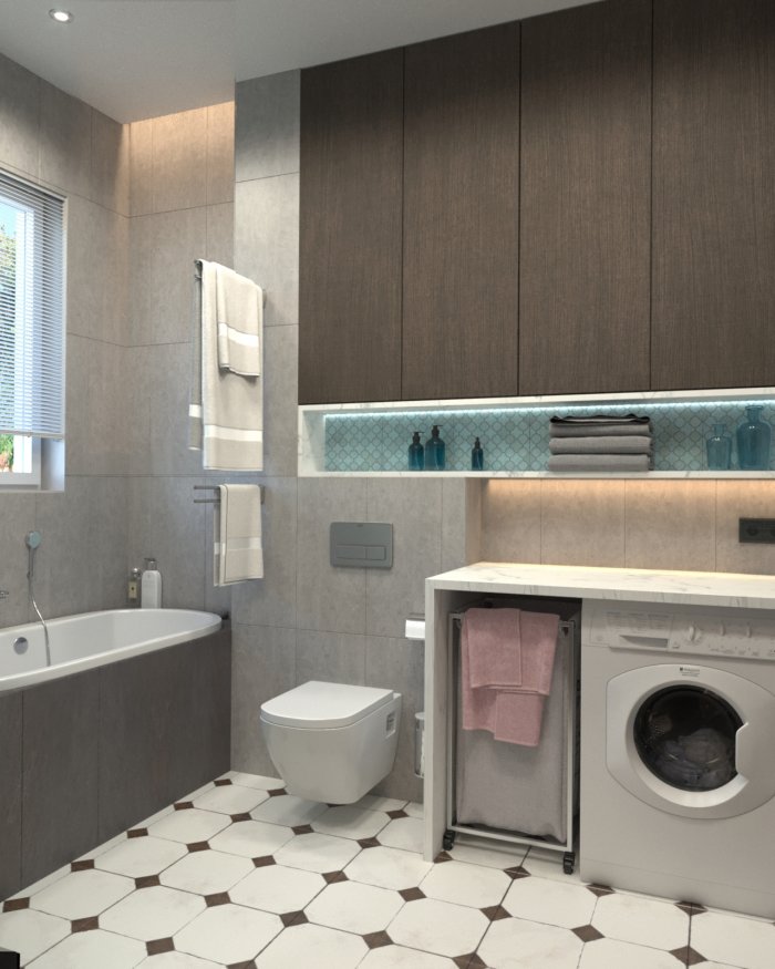 Санузел совмещённый с котельной