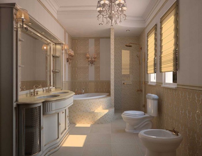 Санузел в стиле Ампир