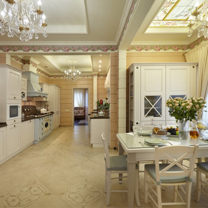 Кухни столовые в частном доме