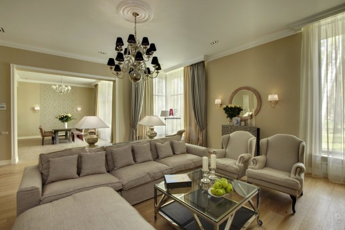 Интерьер дома в неоклассическом стиле
