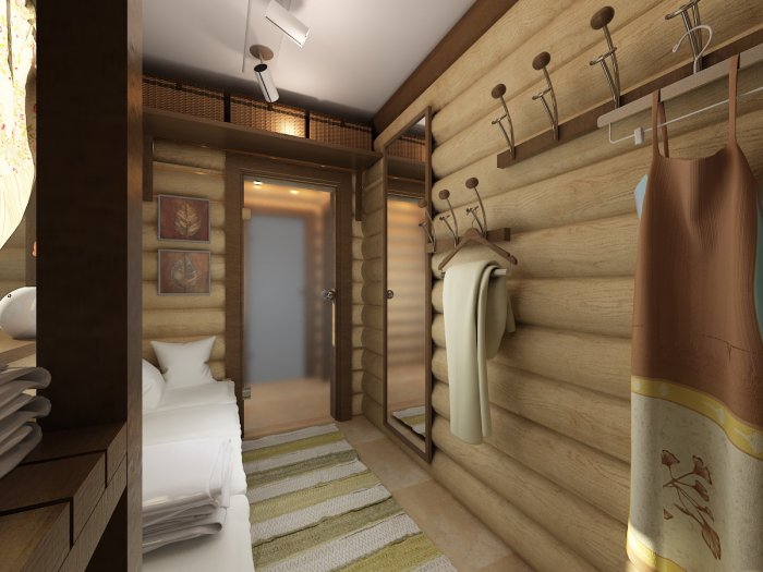 Предбанник в современном стиле