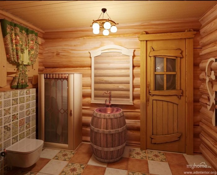 Интерьер русской бани