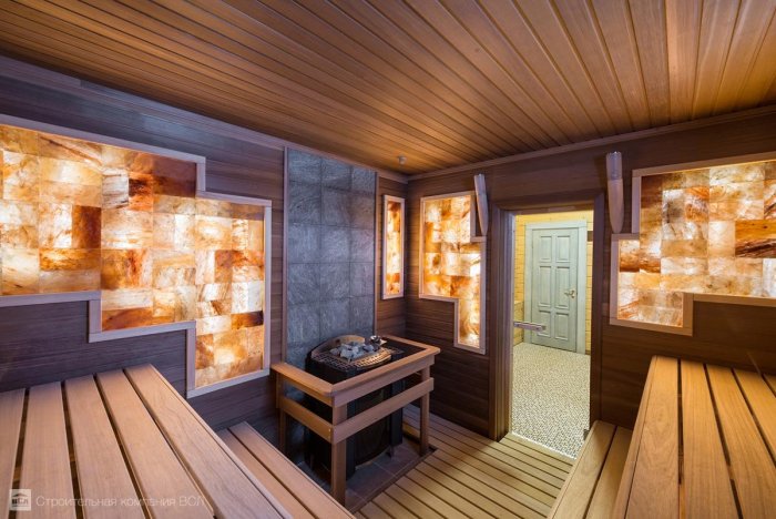 Интерьер деревянной бани