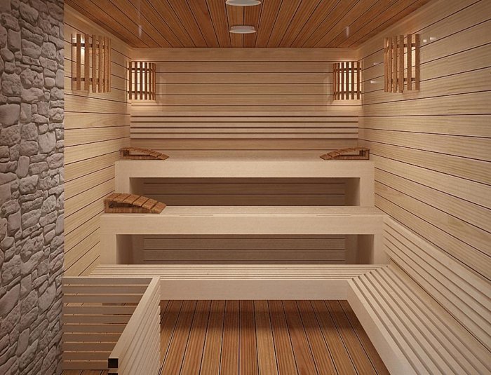 Отделка бани внутри