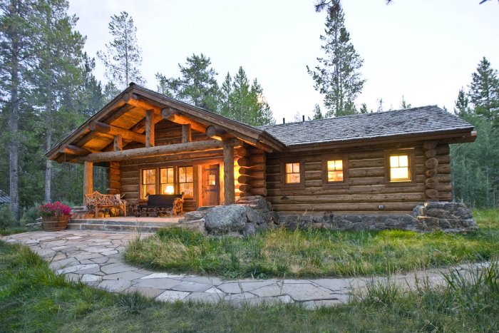 Проект дом охотника из оцилиндрованного бревна