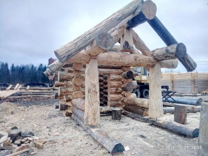 Сруб в диком стиле
