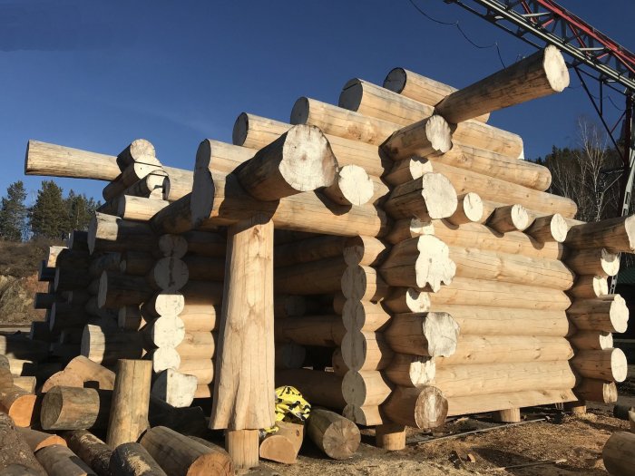 Дикий сруб баня 4на4