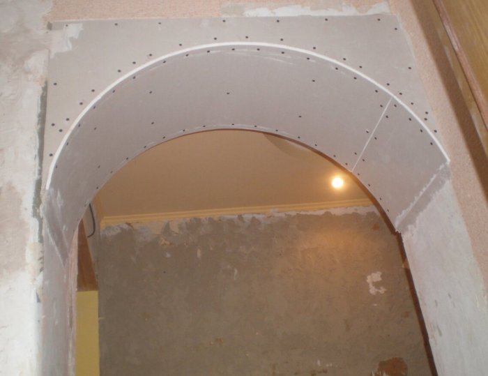 Дверные арки из гипсокартона