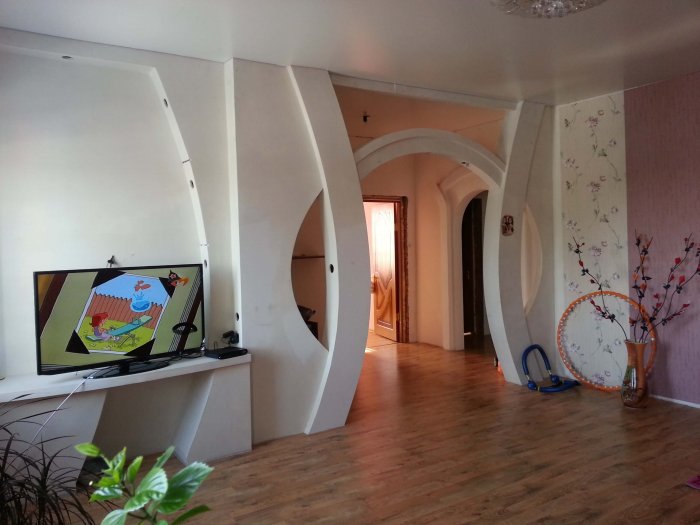 Фигурные арки из гипсокартона