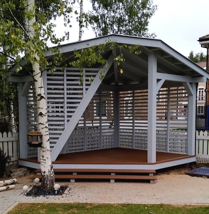 Оригинальные дачные беседки
