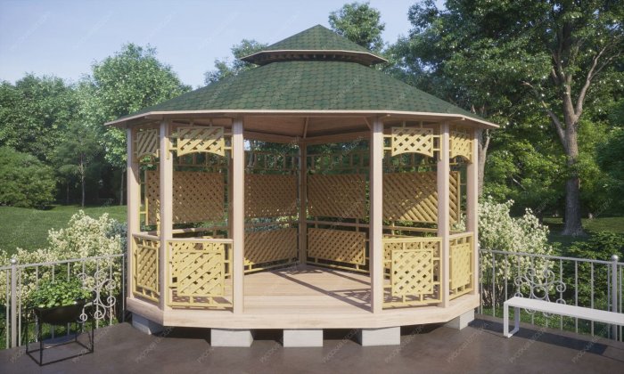 Беседки уличные угловые