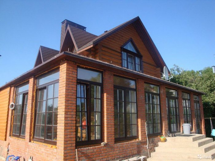 Большие окна в коттедже