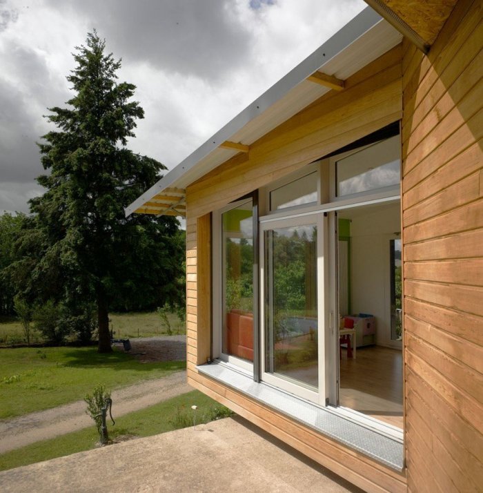 Веранда с французскими окнами