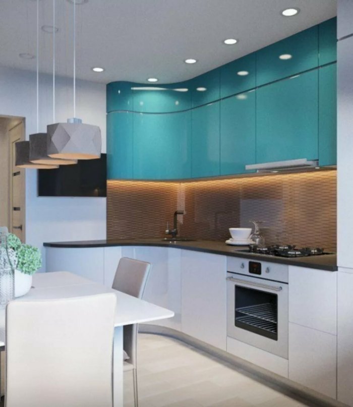 Кухни под потолок угловые