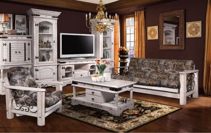 Мебель брашированная из сосны Викинг