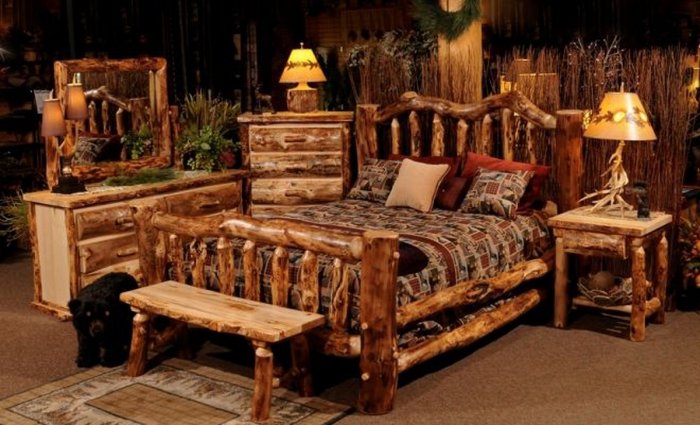 Мебель из дерева в стиле рустик